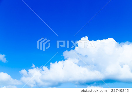 Vividly finished Cumulonimbus Sky and clouds Photo material Sky background material Copy space Advertising space Midsummer image 23740245