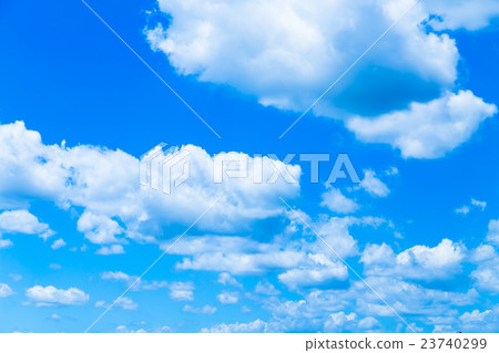 Vividly finished Cumulonimbus Sky and clouds Photo material Sky background material Copy space Advertising space Midsummer image 23740299