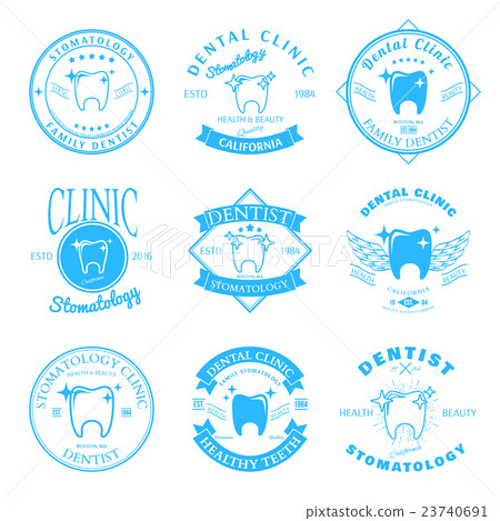 Set of dental clinic logo templates. Vector Set of dental clinic logo templates. Vector 23740691
