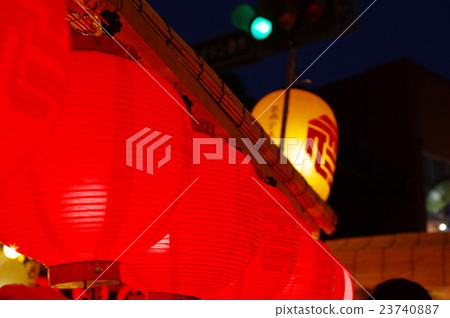 紅色夏天節日燈籠紅色Kawagoe百萬光之前夏天節日焦點 紅色夏天節日燈籠紅色Kawagoe百萬光之前夏天節日焦點 23740887
