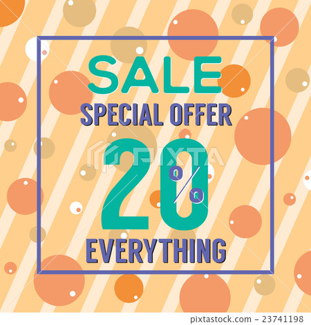 Special Offer 20 Percent On Colorful Orange Bubble 23741198