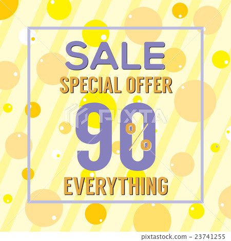 Special Offer 90 Percent On Yellow Bubbles. 23741255