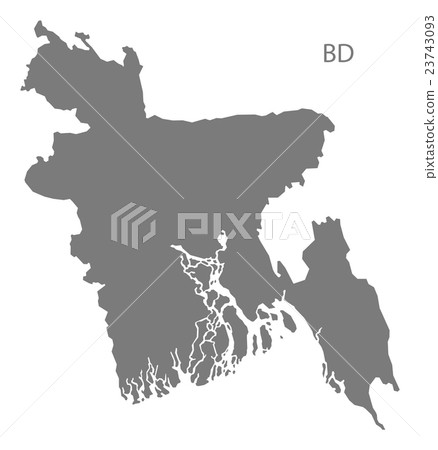 Bangladesh Map grey Bangladesh Map grey 23743093
