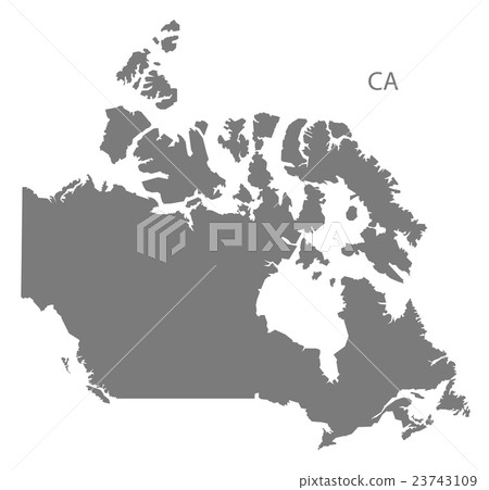 Canada Map grey Canada Map grey 23743109