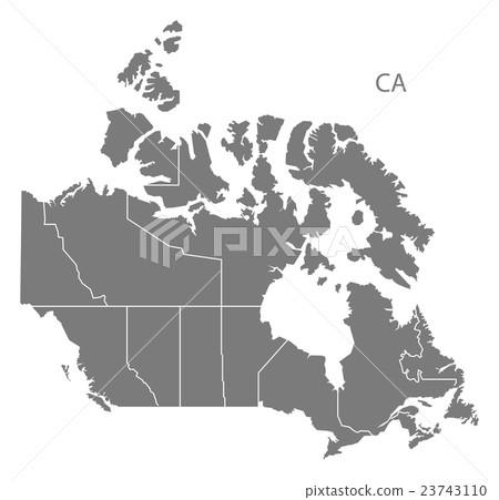 Canada regions Map grey Canada regions Map grey 23743110