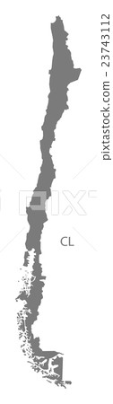 Chile Map grey Chile Map grey 23743112