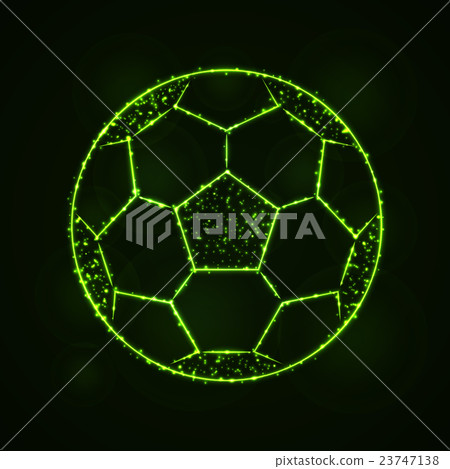 Soccer ball silhouette of lights Soccer ball silhouette of lights 23747138