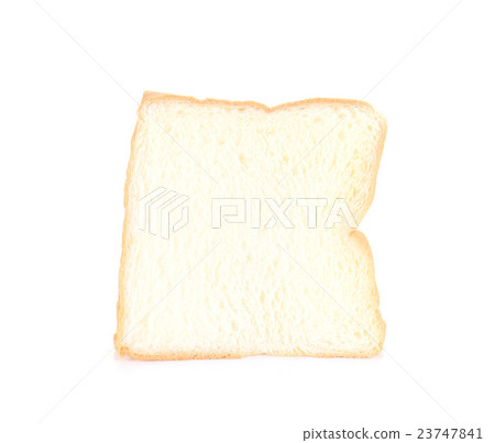 Slice bread on white background. 23747841