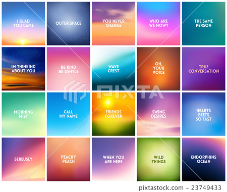 BIG set N3 of 20 square blurred nature backgrounds 23749433