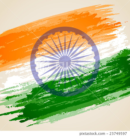 illustration of grungy Indian Flag illustration of grungy Indian Flag 23749597