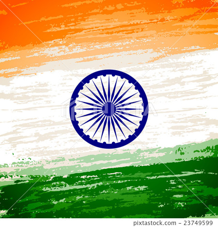 illustration of grungy Indian Flag 23749599