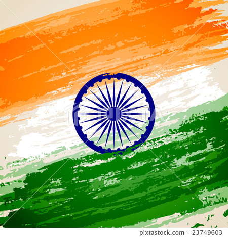 illustration of grungy Indian Flag illustration of grungy Indian Flag 23749603
