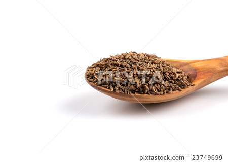 Caraway seeds in spoon Caraway seeds in spoon 23749699