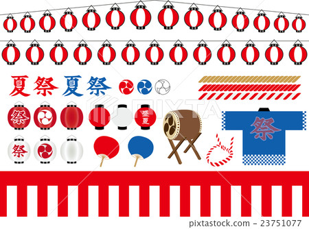 Festival material illustration set 23751077