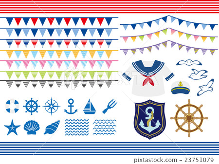 Marine material illustration set 23751079