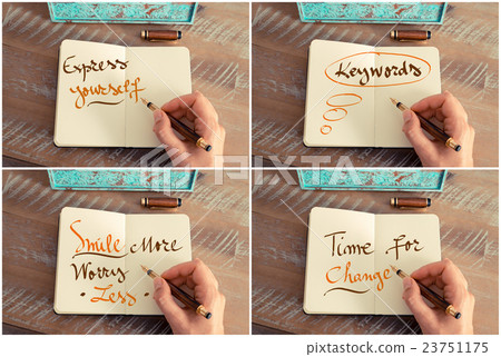 Photo collage of motivational business messages 23751175