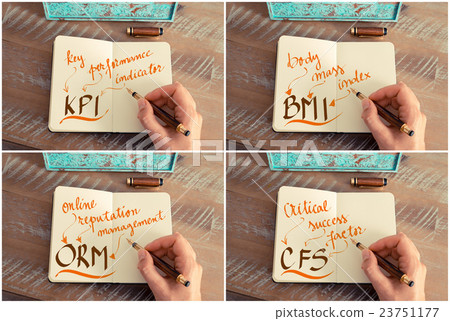 Photo collage of business acronyms  23751177