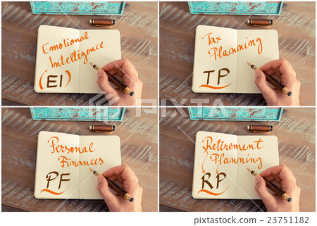 Photo collage of business acronyms  23751182