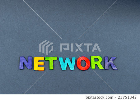 Word NETWORK created of wood letters 23751342