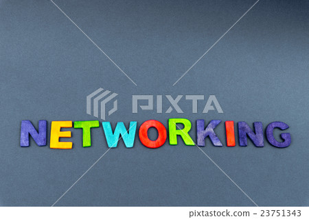 Word NETWORKING created of wood letters Word NETWORKING created of wood letters 23751343