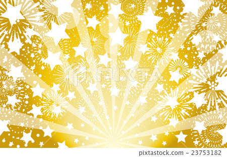 Fireworks star gold background 23753182