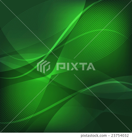 Abstract green wave line background - Stock Illustration [23754032] - PIXTA