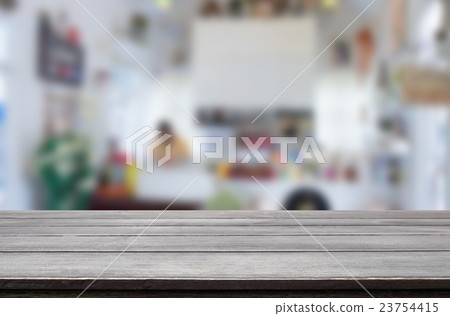 Selected focus empty brown wooden table  23754415