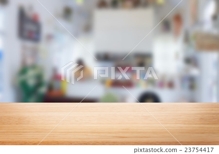 Selected focus empty brown wooden table Selected focus empty brown wooden table 23754417