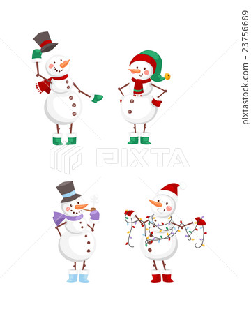 Cartoon snowman character Cartoon snowman character 23756689
