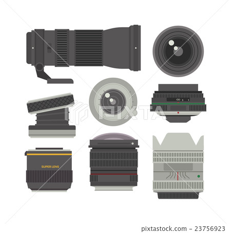 Photo optic lenses vector set. 23756923