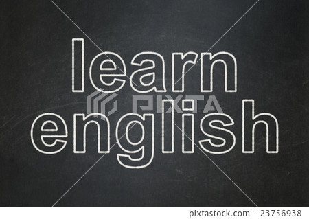Education concept: Learn English on chalkboard Education concept: Learn English on chalkboard 23756938
