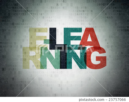 Education concept: E-learning on Digital Data Education concept: E-learning on Digital Data 23757066