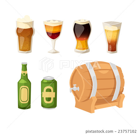 Beer vector icons set. Beer vector icons set. 23757102