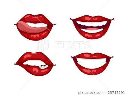 Female lips isolated vector illustration. 23757291