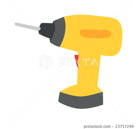 Drill hand tool flat vector Drill hand tool flat vector 23757299