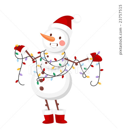 Cartoon snowman character 23757515