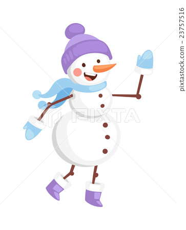 Cartoon snowman character 23757516