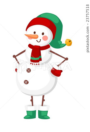 Cartoon snowman character 23757518