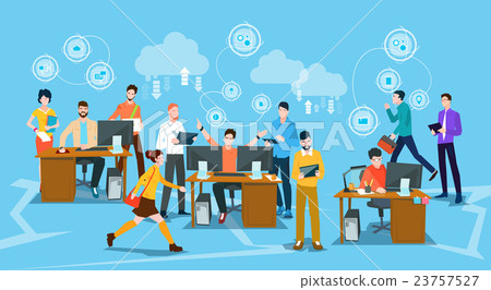 Business People Crowd Workplace Office Business People Crowd Workplace Office 23757527
