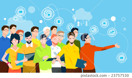 Business People Team Boss Show Hand Gesture Banner Business People Team Boss Show Hand Gesture Banner 23757530