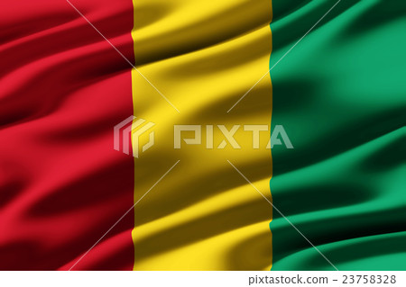 Crumpled Guinea flag closeup texture background (High resolution 3D CG rendering ∕ coloring illustration) Crumpled Guinea flag closeup texture background (High resolution 3D CG rendering ∕ coloring illustration) 23758328
