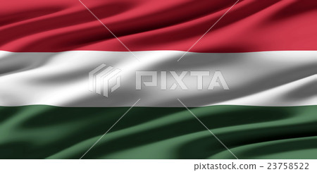 Wrinkled Hungarian flag closeup texture background (High resolution 3D CG rendering ∕ coloring illustration) Wrinkled Hungarian flag closeup texture background (High resolution 3D CG rendering ∕ coloring illustration) 23758522