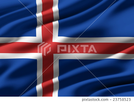 皺摺的冰島國旗特寫紋理背景(高分辨率 3D CG 渲染∕著色插圖) 皺摺的冰島國旗特寫紋理背景(高分辨率 3D CG 渲染∕著色插圖) 23758523