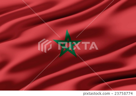 Wrinkled Moroccan flag closeup texture background (High resolution 3D CG rendering ∕ coloring illustration) Wrinkled Moroccan flag closeup texture background (High resolution 3D CG rendering ∕ coloring illustration) 23758774