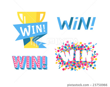 Win text vector illustration 23758966
