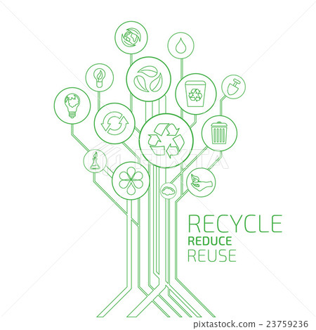 Ecology Infographic. Recycle, Reduce, Reuse - Stock Illustration ...
