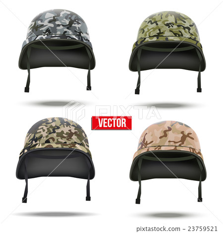 Set of Military camouflage helmets. Vector 23759521