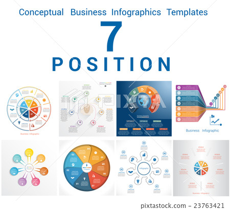 Infographics Business Conceptual Seven Position Infographics Business Conceptual Seven Position 23763421