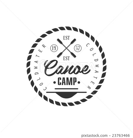 Canoe Camp Emblem Design 23763466