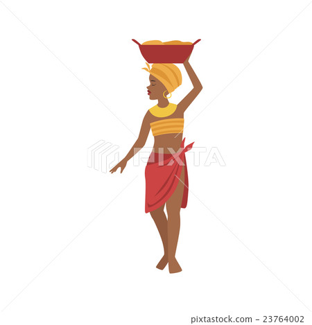 Woman With Basin On Head From African Native Tribe Woman With Basin On Head From African Native Tribe 23764002